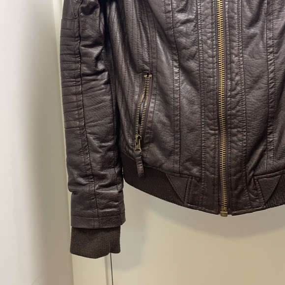 Garage brown leather jacket - Picture 3 of 5